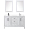Custom image for White with Matte Black Trim / White Cultured Marble / 24