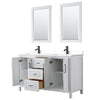 Custom image for White with Matte Black Trim / White Cultured Marble / 24