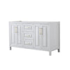 Custom image for White with Brushed Gold Trim / No Mirror
