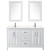 Custom image for White with Polished Chrome Trim / Carrara Cultured Marble / 24