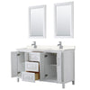 Custom image for White with Polished Chrome Trim / Carrara Cultured Marble / 24