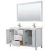 Custom image for White with Polished Chrome Trim / Carrara Cultured Marble / 58