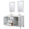 Custom image for White with Polished Chrome Trim / Carrara Cultured Marble / 24