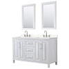 Custom image for White with Polished Chrome Trim / Carrara Cultured Marble / 24