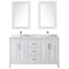 Custom image for White with Polished Chrome Trim / White Carrara Marble / 24