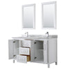Custom image for White with Polished Chrome Trim / White Carrara Marble / 24