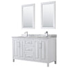 Custom image for White with Polished Chrome Trim / White Carrara Marble / 24