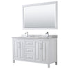 Custom image for White with Polished Chrome Trim / White Carrara Marble / 58