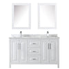 Custom image for White with Polished Chrome Trim / White Carrara Marble / Medicine Cabinets