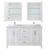Custom image for White with Polished Chrome Trim / White Carrara Marble / Medicine Cabinets