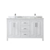 Custom image for White with Polished Chrome Trim / White Carrara Marble / No Mirror