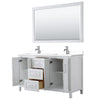 Custom image for White with Polished Chrome Trim / White Cultured Marble / 58