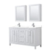 Custom image for White with Polished Chrome Trim / White Cultured Marble / Medicine Cabinets