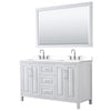 Custom image for White with Polished Chrome Trim / White Cultured Marble / 58