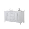 Custom image for White with Polished Chrome Trim / White Cultured Marble / No Mirror