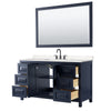 Custom image for Dark Blue with Matte Black Trim / Carrara Cultured Marble / 58