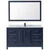 Custom image for Dark Blue with Matte Black Trim / White Carrara Marble / 58