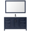 Custom image for Dark Blue with Matte Black Trim / White Cultured Marble / 58