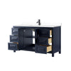 Custom image for Dark Blue with Matte Black Trim / White Cultured Marble / No Mirror