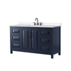 Custom image for Dark Blue with Matte Black Trim / White Quartz / No Mirror