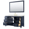 Custom image for Dark Blue with Brushed Gold Trim / Giotto Quartz / 58
