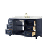 Custom image for Dark Blue with Brushed Gold Trim / Giotto Quartz / No Mirror