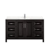 Custom image for Dark Espresso with Polished Chrome Trim / Carrara Cultured Marble / No Mirror