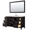 Custom image for Dark Espresso with Polished Chrome Trim / Carrara Cultured Marble / 58