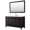 Custom image for Dark Espresso with Polished Chrome Trim / Carrara Cultured Marble / 58