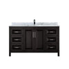 Custom image for Dark Espresso with Polished Chrome Trim / White Carrara Marble / No Mirror