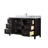 Custom image for Dark Espresso with Polished Chrome Trim / White Carrara Marble / No Mirror