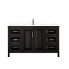 Custom image for Dark Espresso with Polished Chrome Trim / White Cultured Marble / No Mirror
