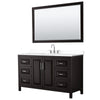 Custom image for Dark Espresso with Polished Chrome Trim / White Cultured Marble / 58