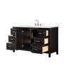 Custom image for Dark Espresso with Polished Chrome Trim / White Cultured Marble / No Mirror