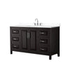 Custom image for Dark Espresso with Polished Chrome Trim / White Cultured Marble / No Mirror