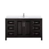 Custom image for Dark Espresso with Polished Chrome Trim / White Quartz / No Mirror