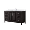 Custom image for Dark Espresso with Polished Chrome Trim / White Quartz / No Mirror