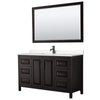 Custom image for Dark Espresso with Matte Black Trim / Carrara Cultured Marble / 58