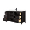 Custom image for Dark Espresso with Matte Black Trim / Carrara Cultured Marble / No Mirror
