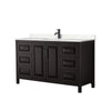 Custom image for Dark Espresso with Matte Black Trim / Carrara Cultured Marble / No Mirror