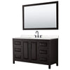 Custom image for Dark Espresso with Matte Black Trim / Carrara Cultured Marble / 58