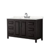 Custom image for Dark Espresso with Matte Black Trim / Carrara Cultured Marble / No Mirror