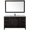 Custom image for Dark Espresso with Matte Black Trim / White Carrara Marble / 58