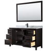 Custom image for Dark Espresso with Matte Black Trim / White Carrara Marble / 58
