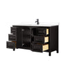 Custom image for Dark Espresso with Matte Black Trim / White Cultured Marble / No Mirror