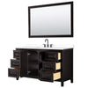 Custom image for Dark Espresso with Matte Black Trim / White Cultured Marble / 58