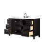 Custom image for Dark Espresso with Matte Black Trim / White Cultured Marble / No Mirror