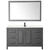 Custom image for Dark Gray with Matte Black Trim / Carrara Cultured Marble / 58