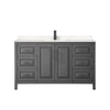 Custom image for Dark Gray with Matte Black Trim / Carrara Cultured Marble / No Mirror