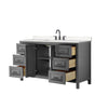 Custom image for Dark Gray with Matte Black Trim / Carrara Cultured Marble / No Mirror